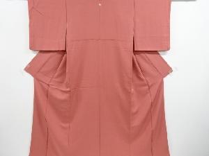 織り柄一つ紋色無地着物